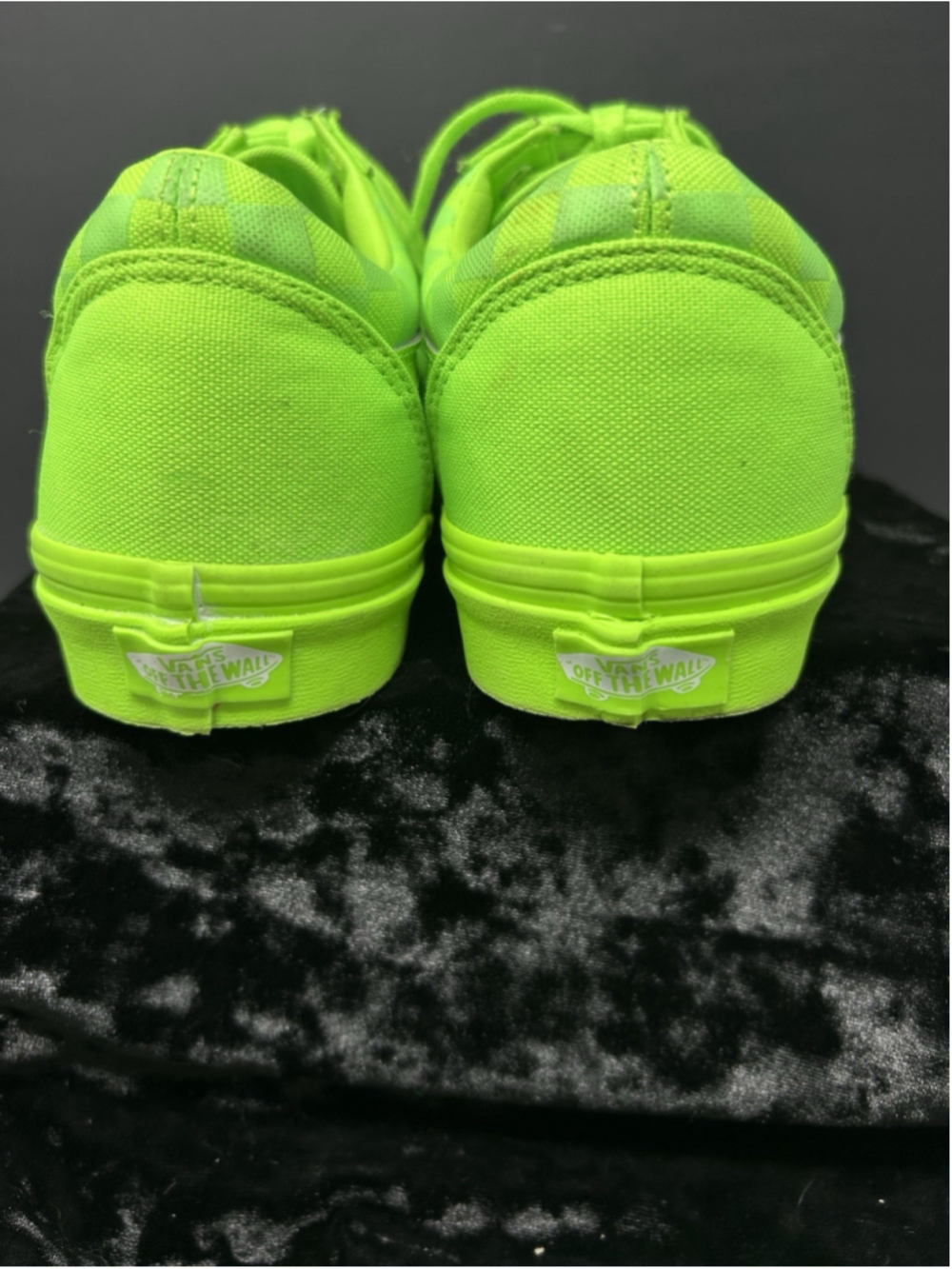 VANS Old Skool Mono Checker Board Green Gecko Unisex Skate Sneaker Shoes M7.5 W9 - Picture 3 of 10